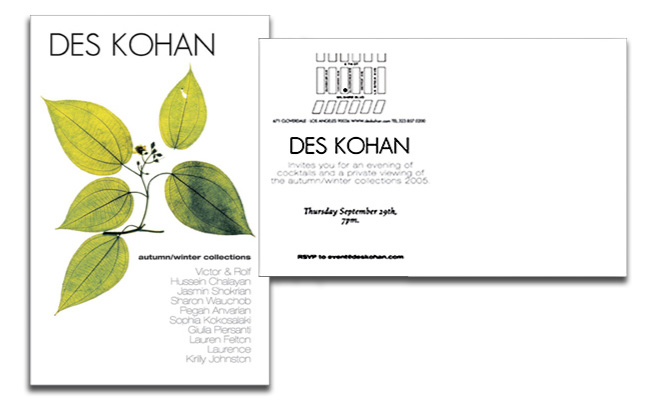 Des Kohan: event invitation