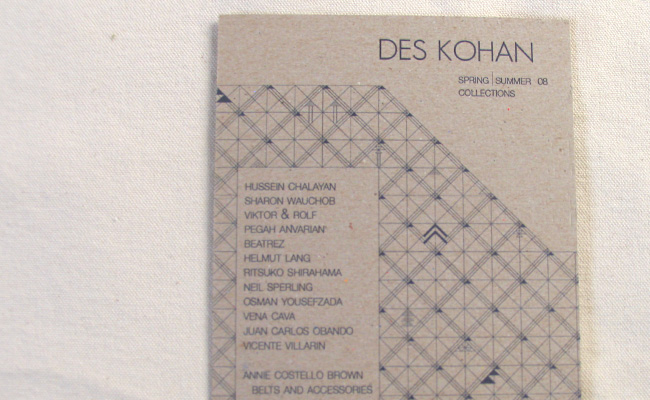 Des Kohan: mailing piece design