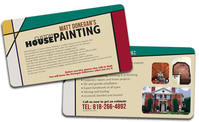 Donegan Painting: promotion card