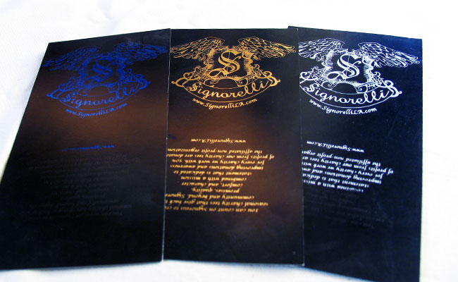 Signorelli: apparel retail hang tags
